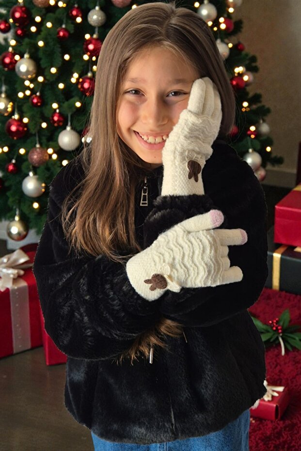 Kız Çocuk Eldiven 2 Adet Eldiven - 1