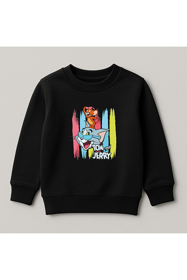Tom and Jerry Printed Crew Neck 100% Cotton Children's Sweatshirt