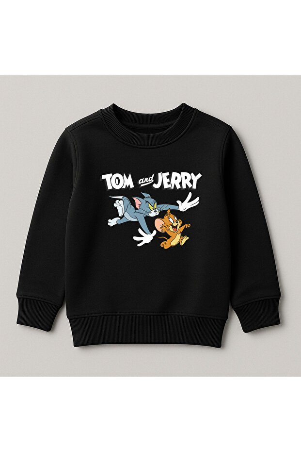 Tom and Jerry Printed Crew Neck 100% Cotton Children's Sweatshirt