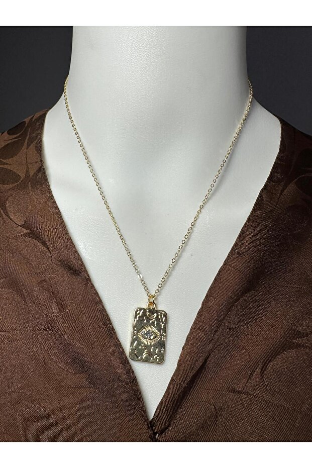 Eye-Shaped Stone Tarot Necklace, Eye-Shaped Necklace