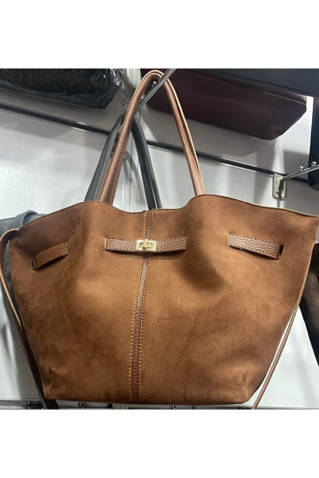 Taba Renk Süet Çanta - 3