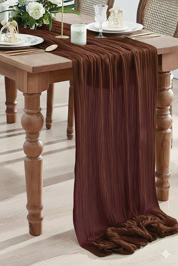 Bohemian Table Runner Tablecloth Modern Home Decor Wedding Engagement Special Occasion Tablecloth Dowry Set 100% Cotton