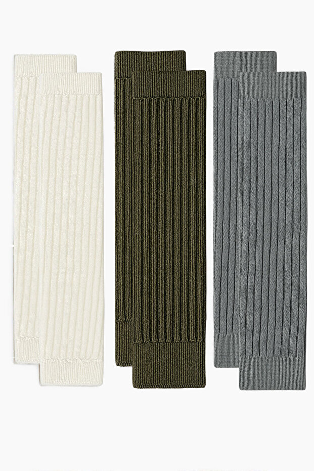3 Basic Thick Cotton Blend Leggings - 1