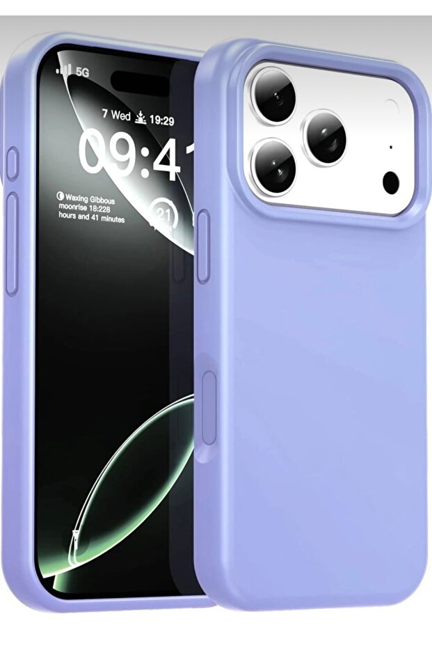 غطاء حماية سيليكون لآيفون 17 برو مع شاشة داخلية مخملية وكاميرا مرتفعة - 1