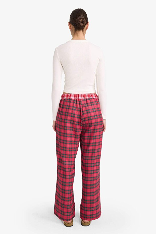 Regular Fit Flanel Kareli Pijama Altı G1604AX25WN - 5