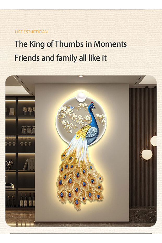 مصابيح LED على شكل طاووس - 2