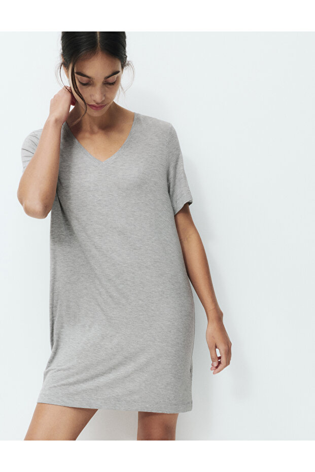 Dantel Detaylı Gecelik - 1