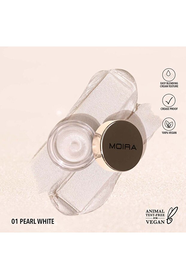 Everlust Shimmer Cream Shadow (001, Pearl White)