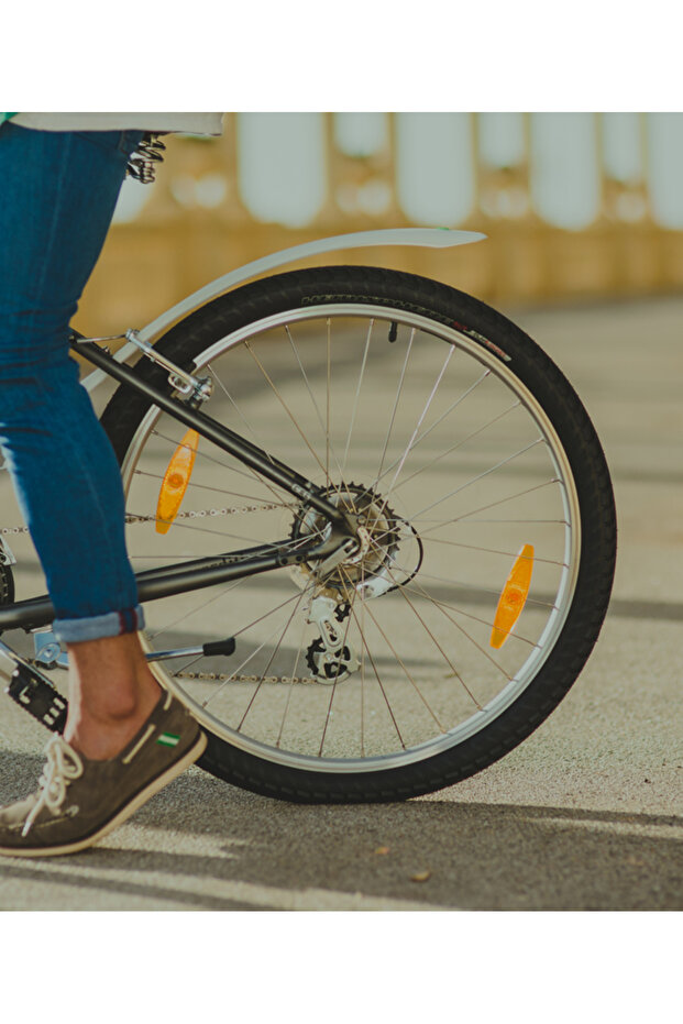 Durable Lime Green Mudguard Set Universal - 3