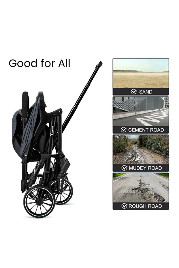 عربة الأطفال فلاي لايت - رمادي - 3