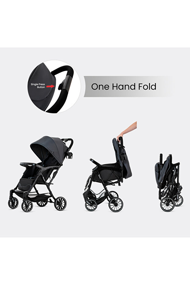 عربة الأطفال فلاي لايت - رمادي - 5