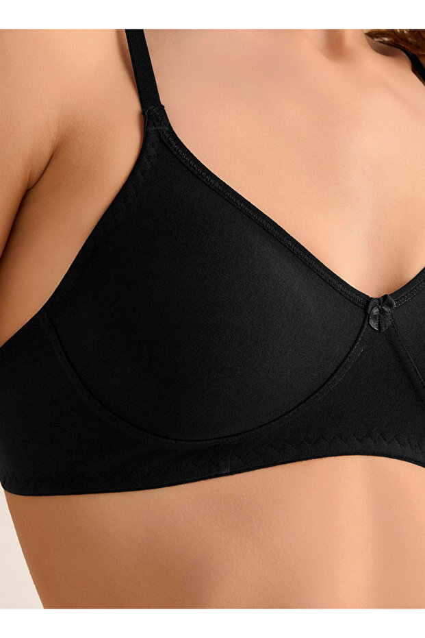 Non-Padded Non-Wired Full Coverage Bra - 3