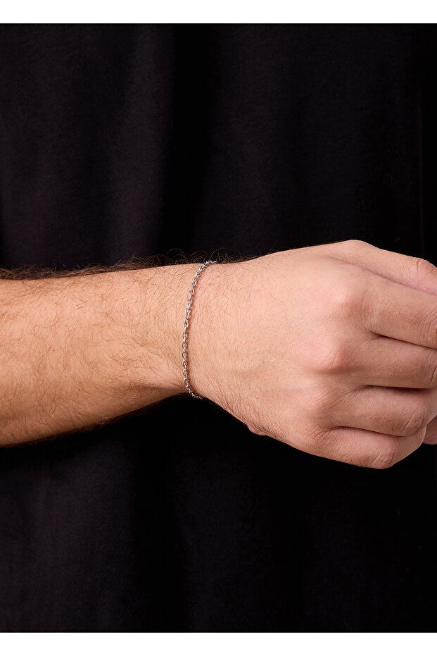 Gümüş Kaplama Cable Bileklik - 3