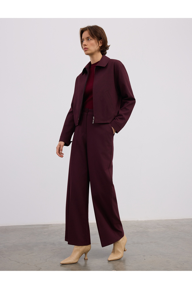 VISKON KARISIM FERMUARLI BOMBER CEKET - 1