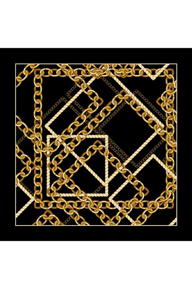 Desenli Fular Bej - 3