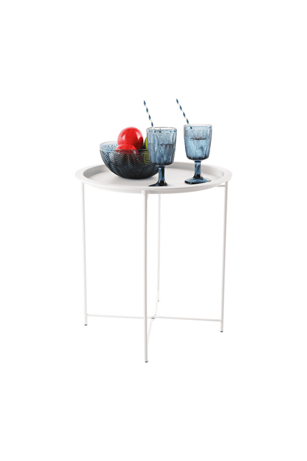 Side table with removable tray, white, RENDER - 7