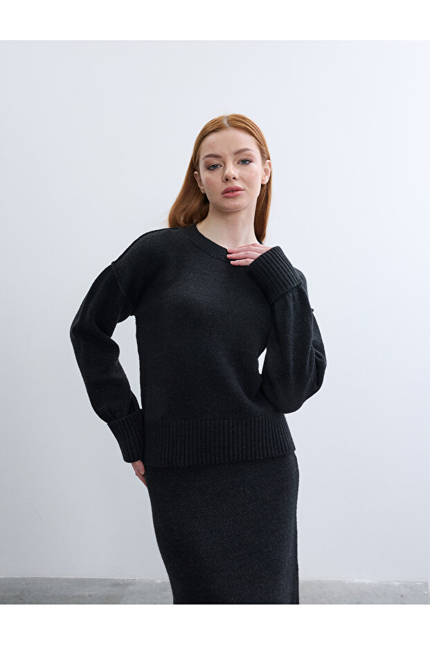 guler rotund basic PULOVER - 4