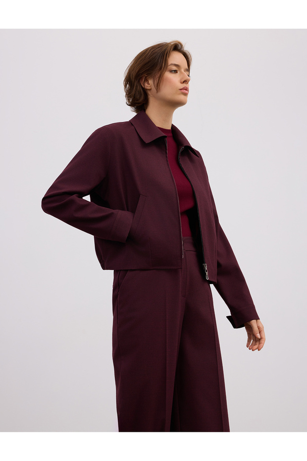 VISKON KARISIM FERMUARLI BOMBER CEKET - 2