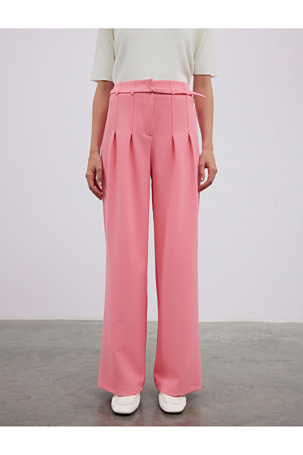 بنطلون واسع بقصة مطوية مزدوجة - 6