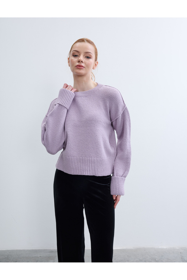 سترة أساسية بياقة الدراجة - 5