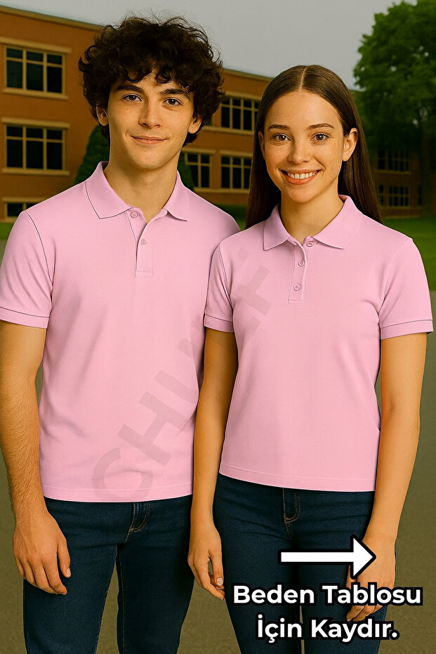 School T-Shirt Uniform High School Boy (1 Piece) Short Sleeve Polo Collar Unisex