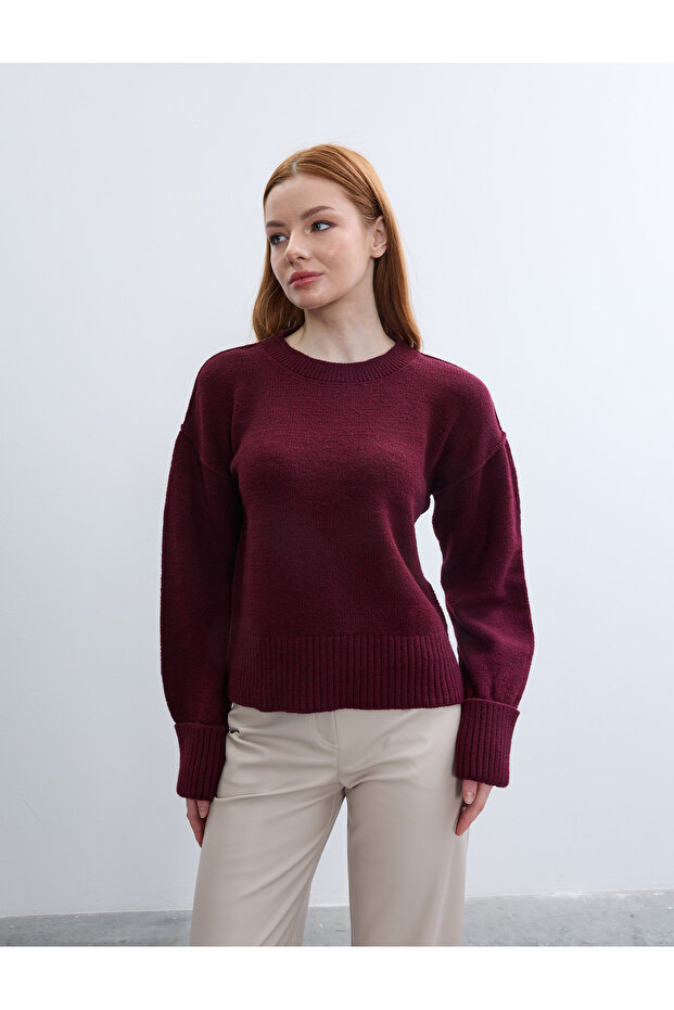 guler rotund basic PULOVER - 5