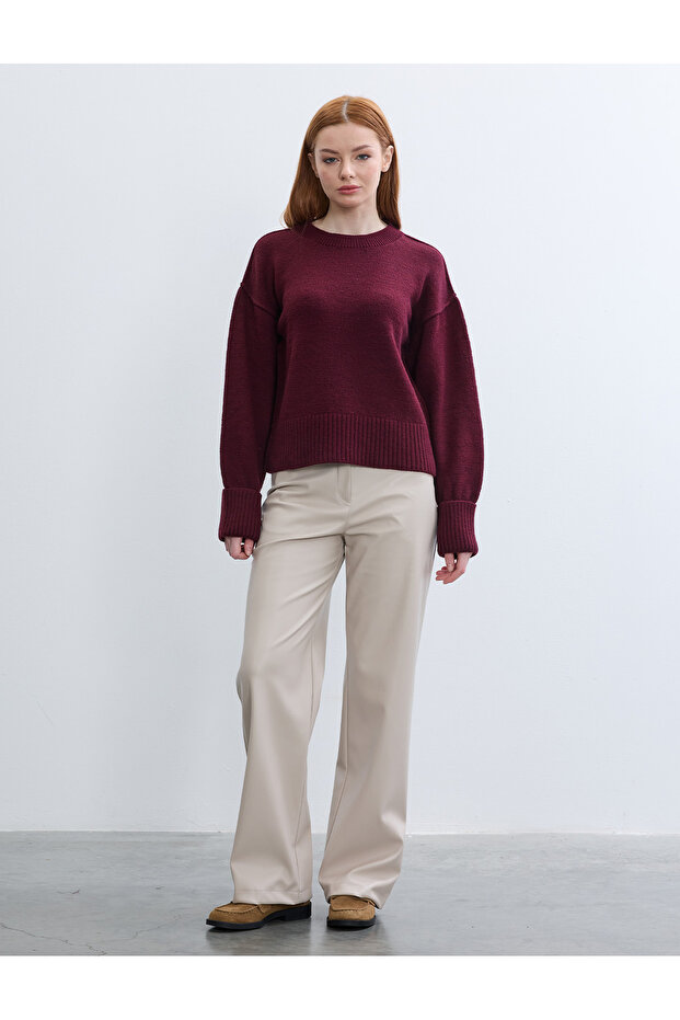 guler rotund basic PULOVER - 1