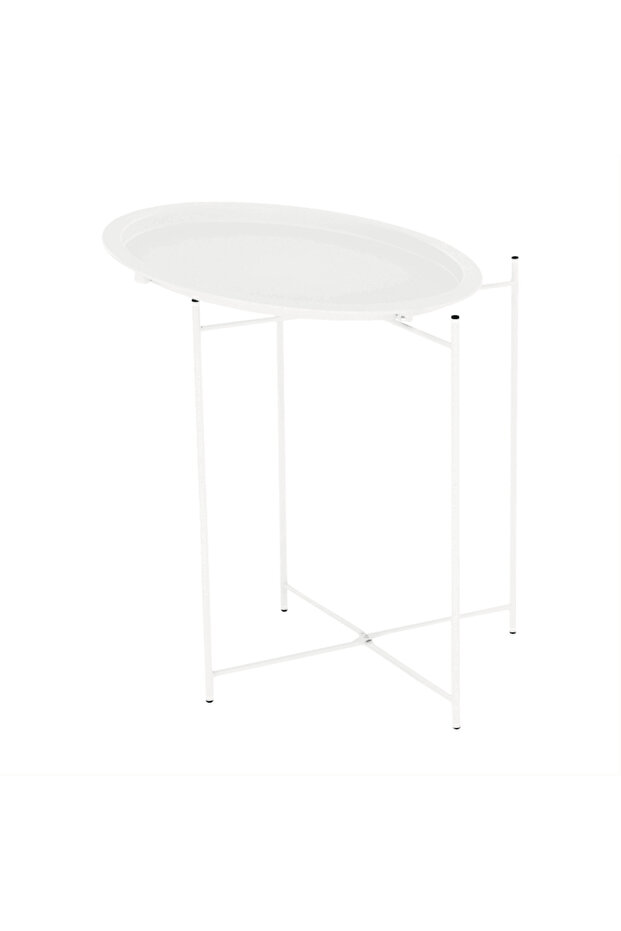 Side table with removable tray, white, RENDER - 3