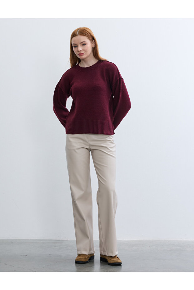 guler rotund basic PULOVER - 4