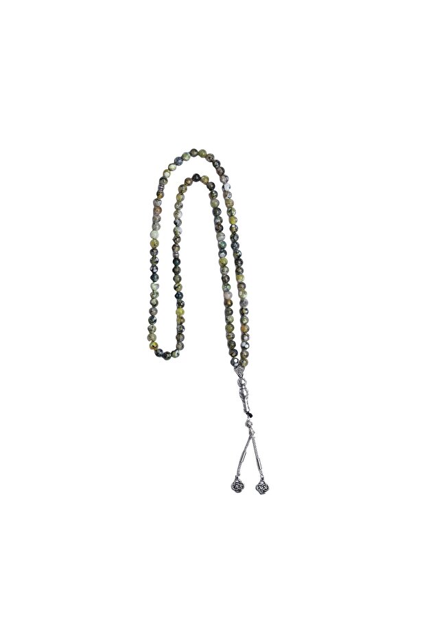 Grained Green Agate Natural Stone 99'Lu Prayer Beads