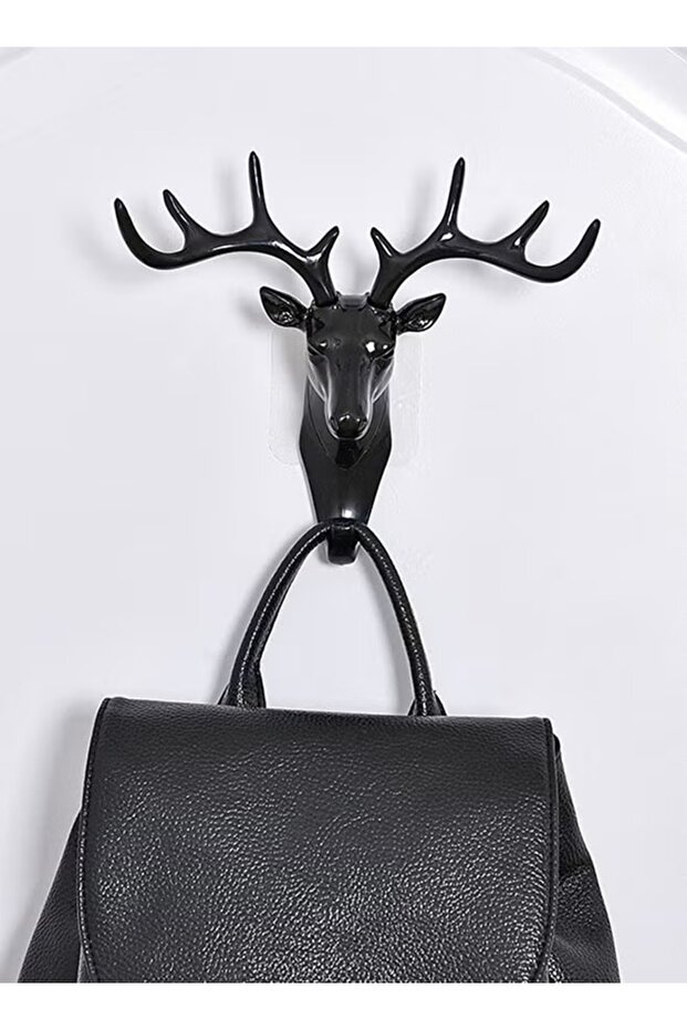 علاقة معطف على شكل قرون الغزال لديكور الحائط 12 x 15سم