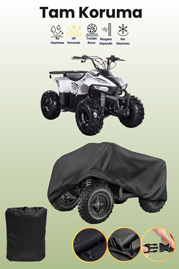 Black Skyjet Braves 110 Atv Cover, Atv Protective Cover