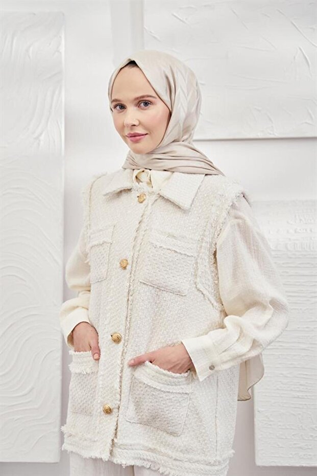 شال جاكار - نمط متعرج - حجر - 1