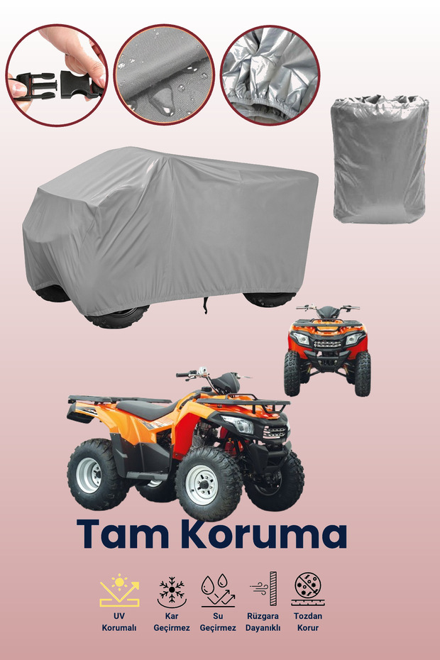 Grey Kuba Vip Track 250 Atv Tarpaulin, Atv Protective Cover