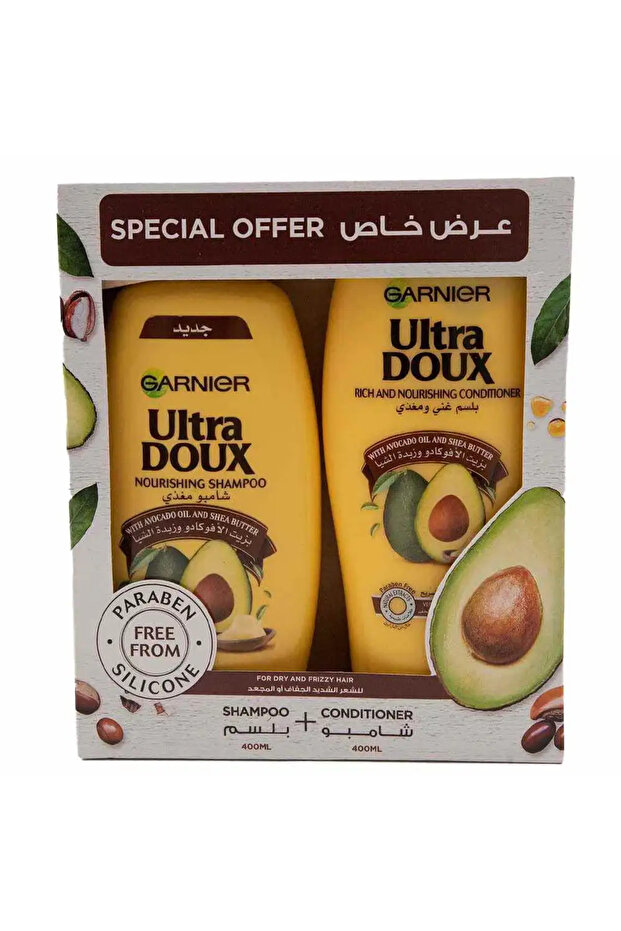 ULtra Doux Nourishing Shampoo + Conditioner Combo Pack, With Avocado Oil And Shea Butter- 40