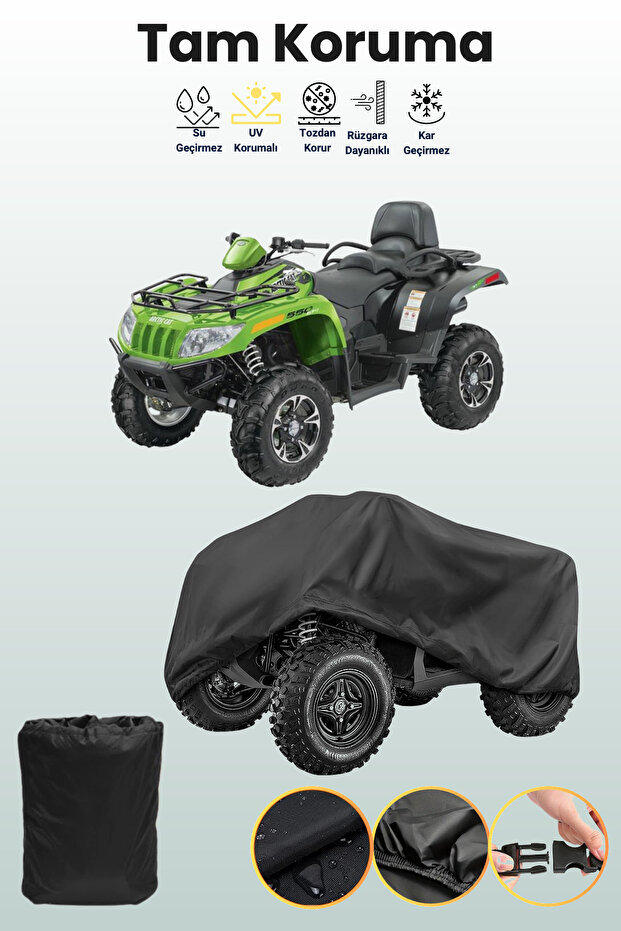 Black Arctic Cat Trv 550I Xt Atv Cover, Atv Protective Cover