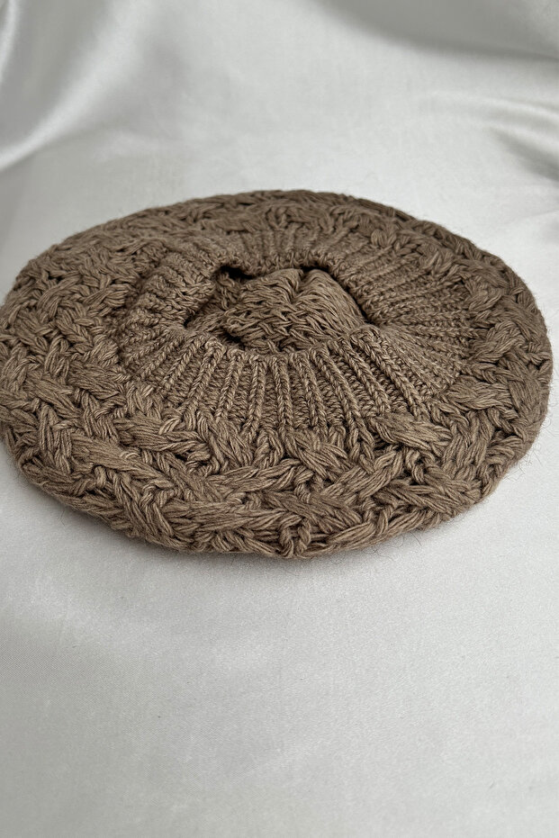 Fluffy Knit Pattern Casual Soft Beanie - 3