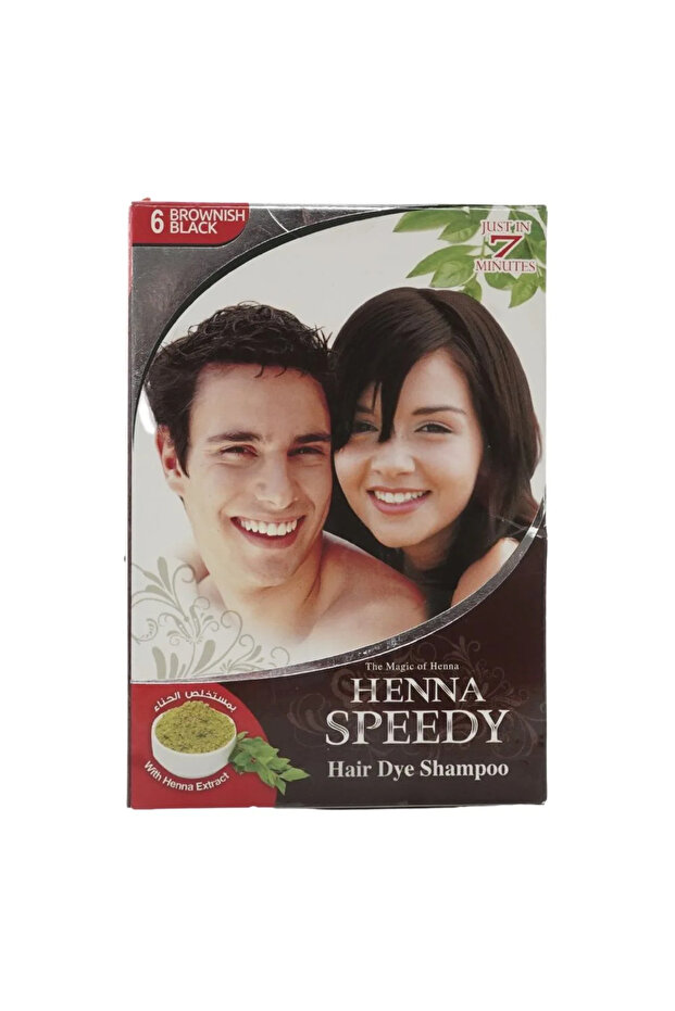 Speedy Hair Dye Shampoo 5, Brownish Black for Men & Women- 30ml