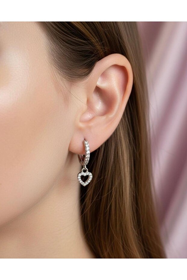 Çelik Kalpli Küpe - 1