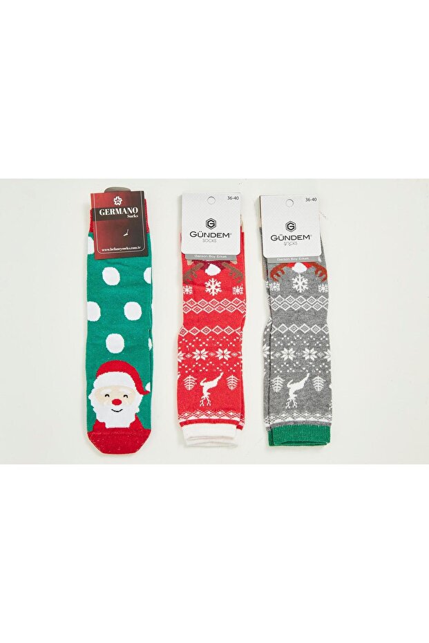 جوارب C108 منقوشة لرأس السنة الجديدة - 1