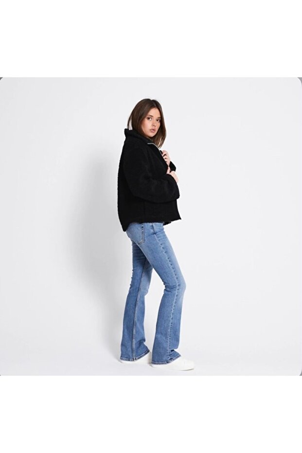 Siyah Peluş Ceket - 3