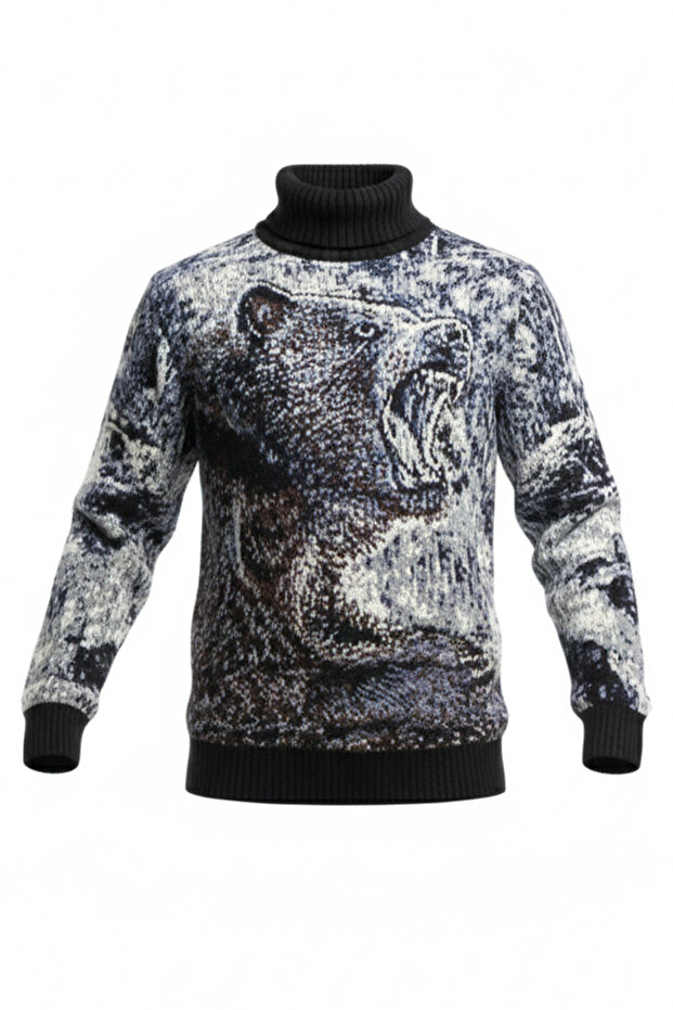 Pulover cu model pentru bărbați - 4