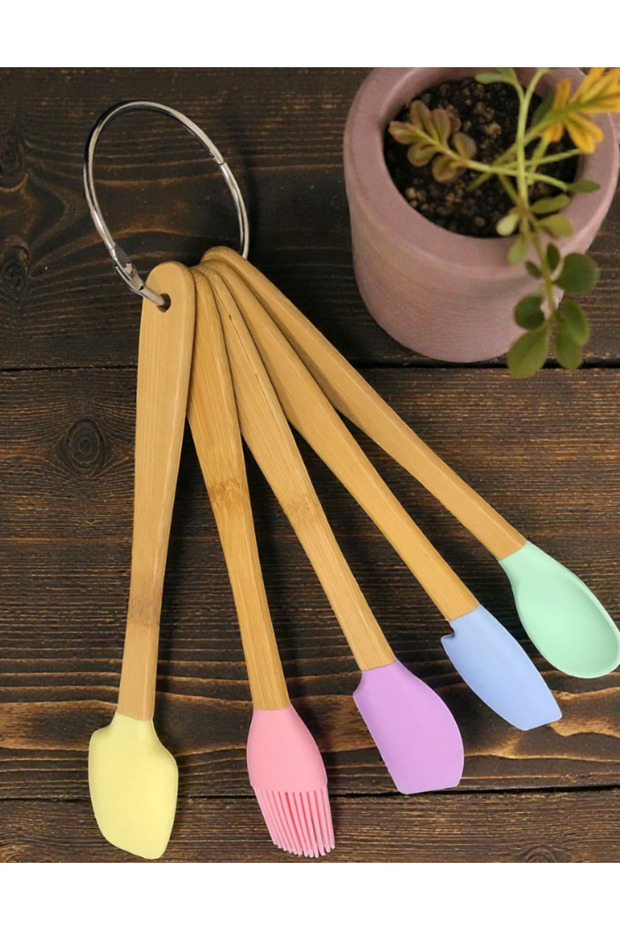 Rainbow 5 Parça Silikon Mini Mutfak Gereçleri Seti - 5
