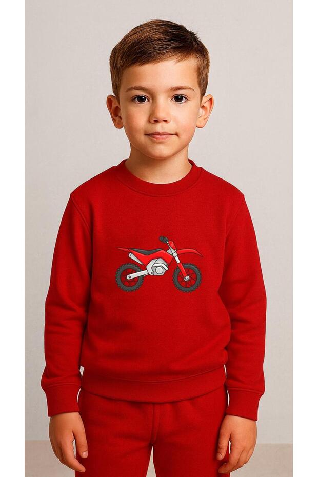 Team Sweatshirt Motor Printed Girls Boys Crew Neck3 4-5-6-7-8-9-10-11-12Years