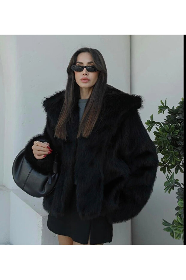 Women's Zr Model Lined Premium Faux Fur Jacket