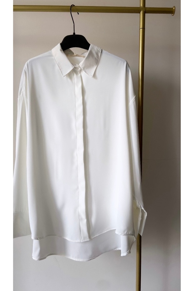 Premium saten dökümlü basic gömlek - 1