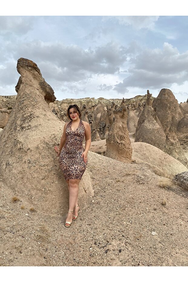 Drapeli gece elbisesi - 1