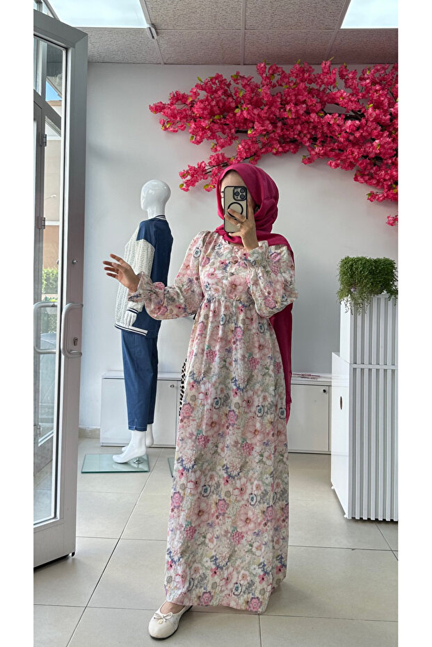 MODAL ELBİSE PEMBE - 2