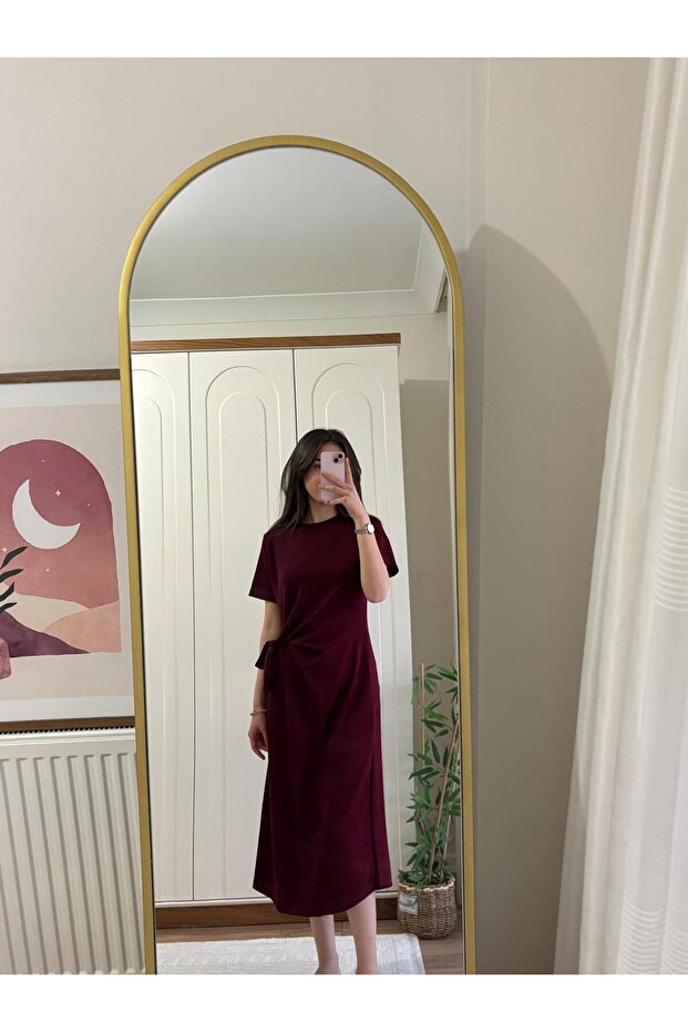 yandan baglamali elbise