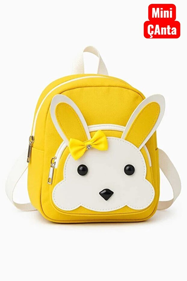 Lightweight and Comfortable Mini School Backpack for Nursery and Kindergarten for Ages 0-4 with Little Rabbit Figure